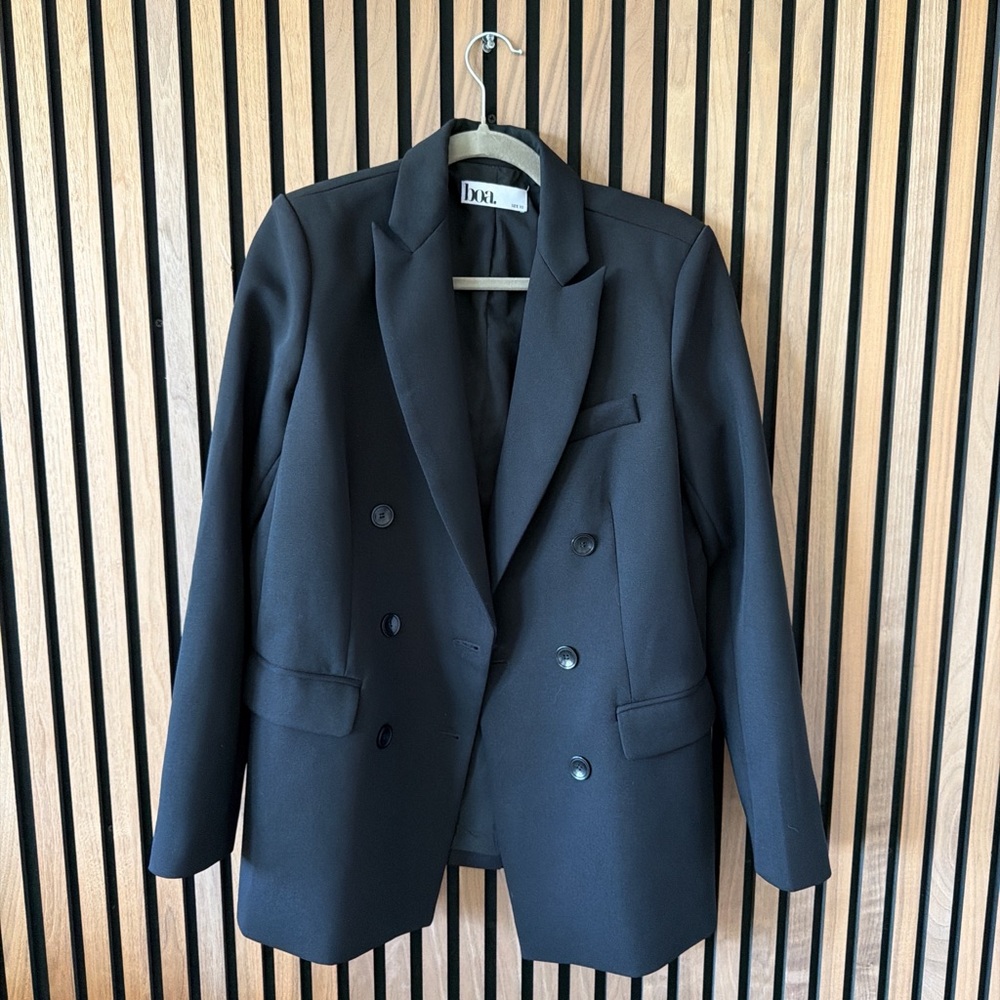 BOA Because of Alice Black Double Breasted Blazer